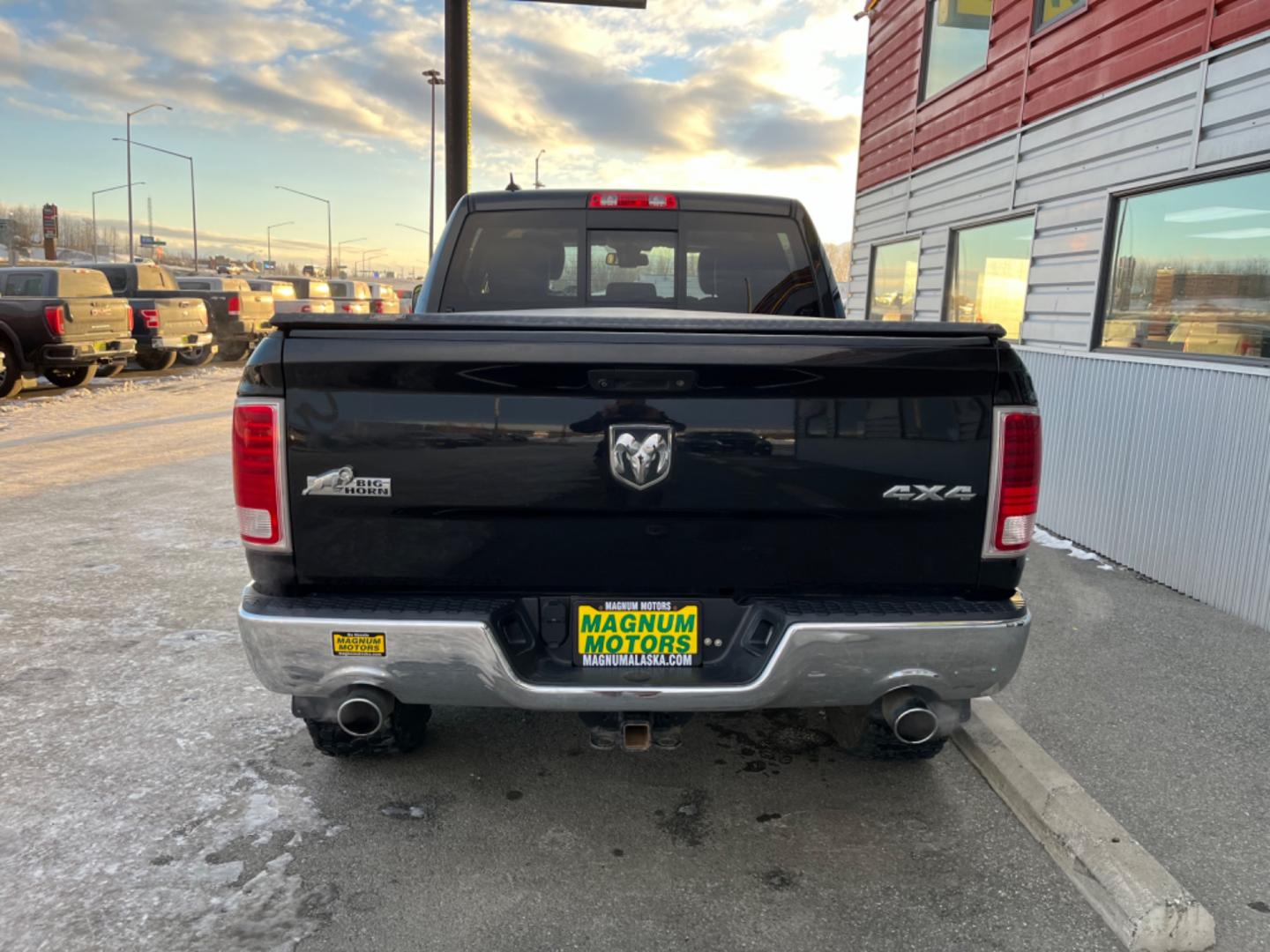 2017 Black /black leather RAM 1500 Laramie Crew Cab SWB 4WD (1C6RR7NTXHS) with an 5.7L V8 OHV 16V engine, 8A transmission, located at 1960 Industrial Drive, Wasilla, 99654, (907) 274-2277, 61.573475, -149.400146 - Photo#5